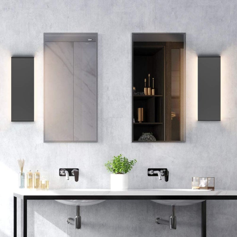 Aipsun 15.8in Matte Black Modern Vanity Light Up and Down LED Vanity Light for Bathroom Wall Lighting Fixtures (Warm Light 3000K) - Image 4